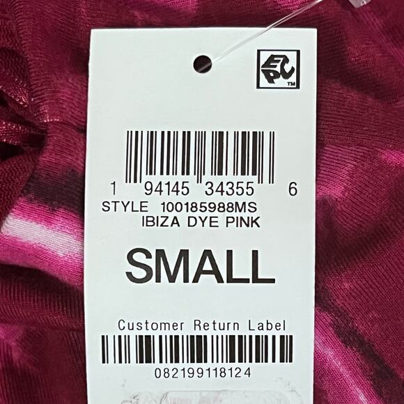 INC “Ibiza” Dye Pink Tie-Dye Print Sleeveless Stretchy Maxi Dress Small NWT - Picture 7 of 11